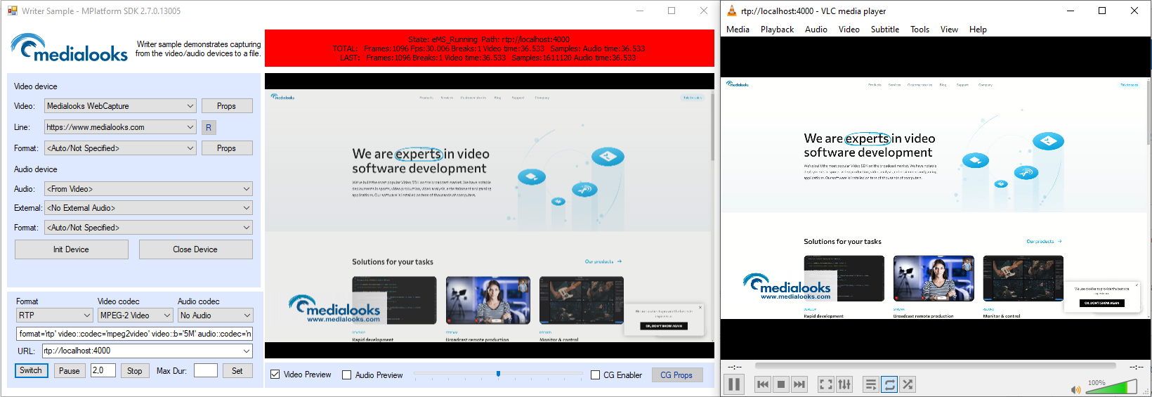 RTP Streaming Medialooks Help Center
